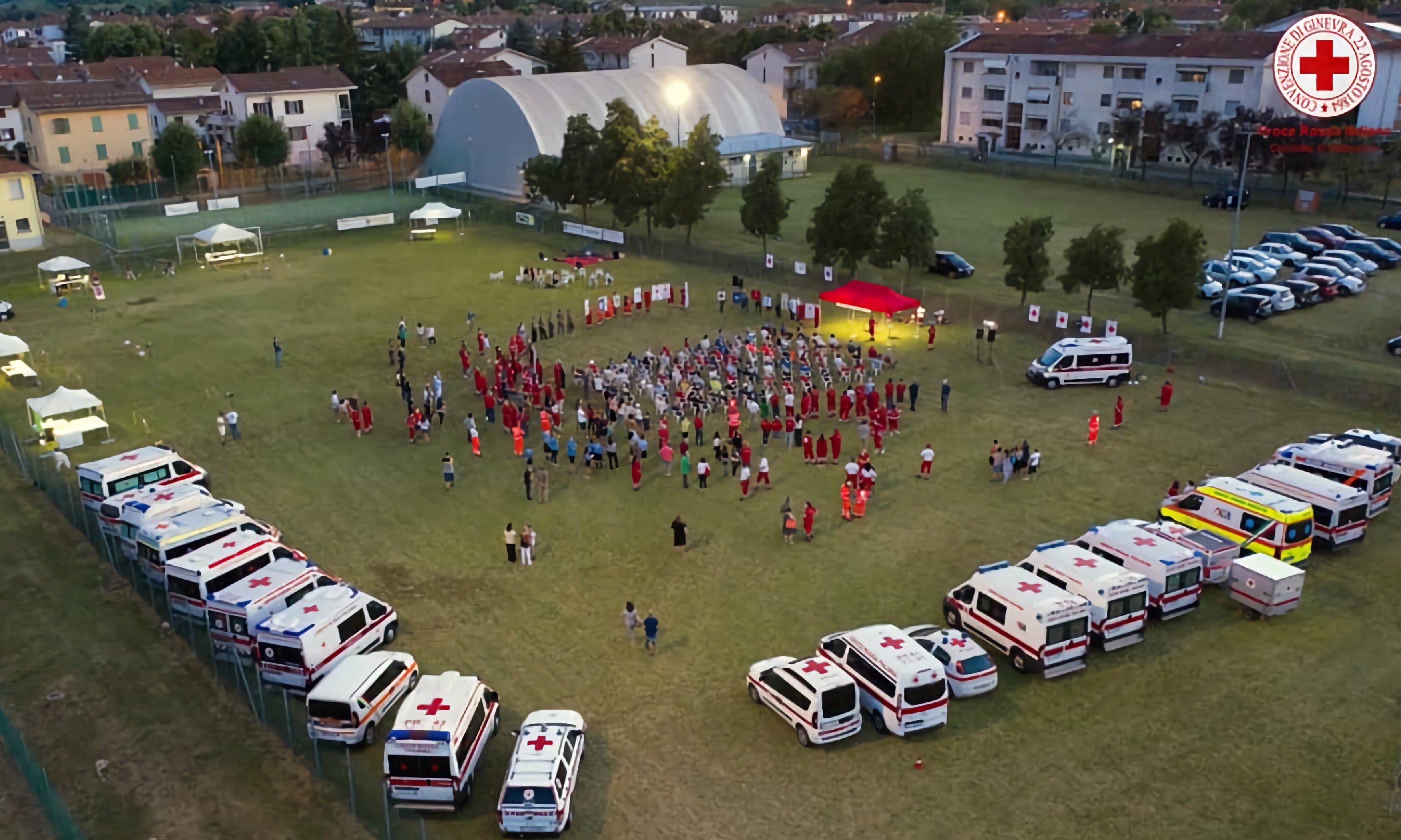 fronte dell'ambulanza della Croce Rossa di Medesano